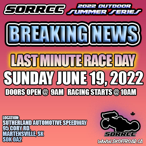 LAST MINUTE RACE DAY!